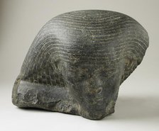 Head of a Man with Fragmentary Inscription, Egypt, 25th - 26th Dynasty (755 - 525 BCE). Creator: Unknown.