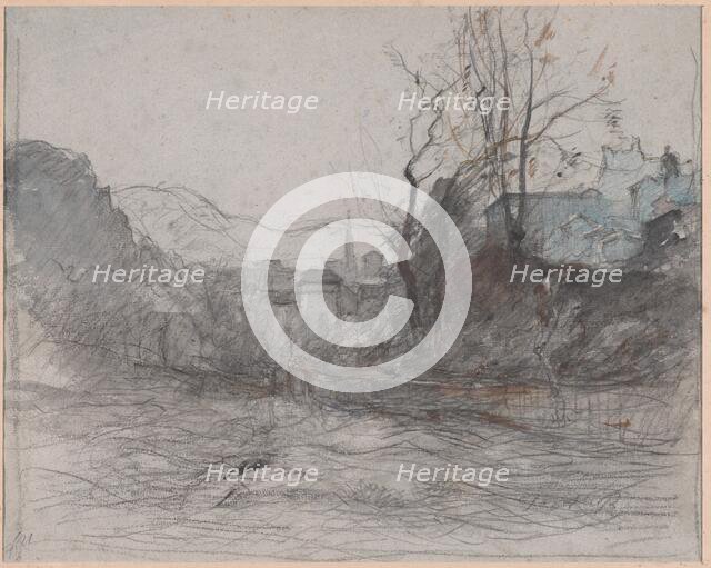 Approaching Morestel, c. 1845. Creator: Auguste François Ravier.