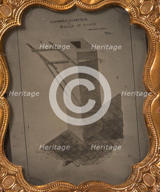 Chimney Scaffold, 1860. Creator: J. Jeane.