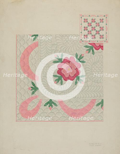 Quilt, c. 1936. Creator: Therkel Anderson.