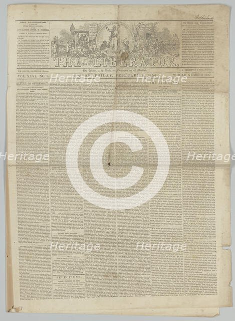 The Liberator, Vol. XXVI, No. 6, February 8, 1856. Creator: Unknown.