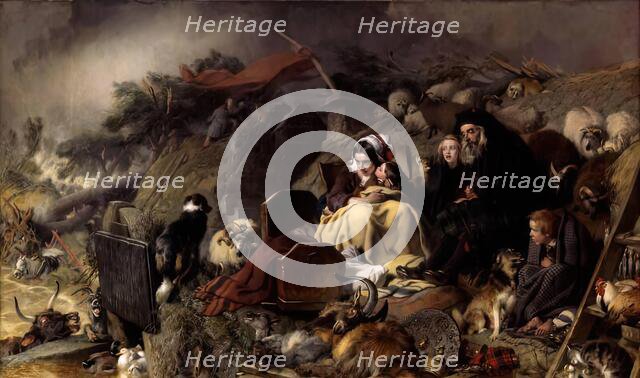 Flood in the Highlands, 1840s - 1860. Creator: Edwin Henry Landseer.