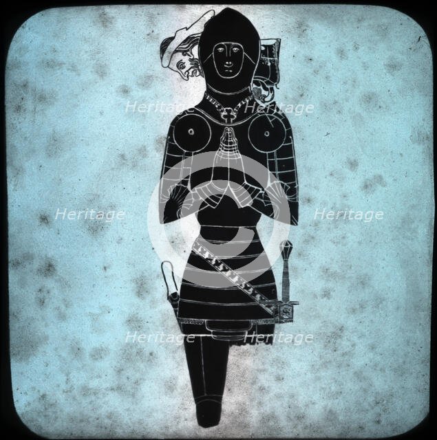 The damaged brass monument to Sir John Drayton, a knight..., Dorchester Abbey, Oxfordshire.  Creator: Henry Taunt.