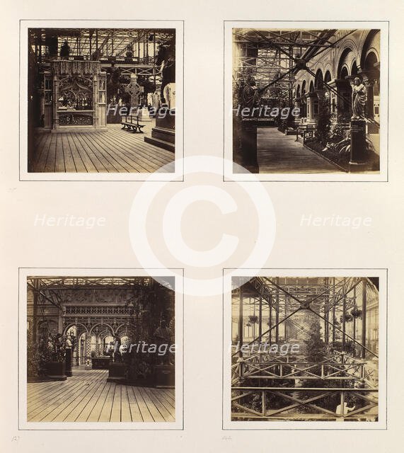 [Court of Ancient Monuments; German Medieval Court; View with Statue of Albert of Bava..., ca. 1859. Creator: Attributed to Philip Henry Delamotte.