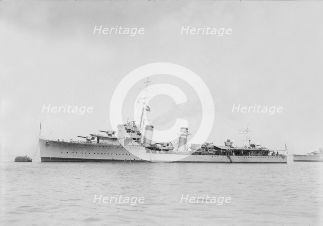 Unkown navel vessel, early 20th century. Creator: Kirk & Sons of Cowes.
