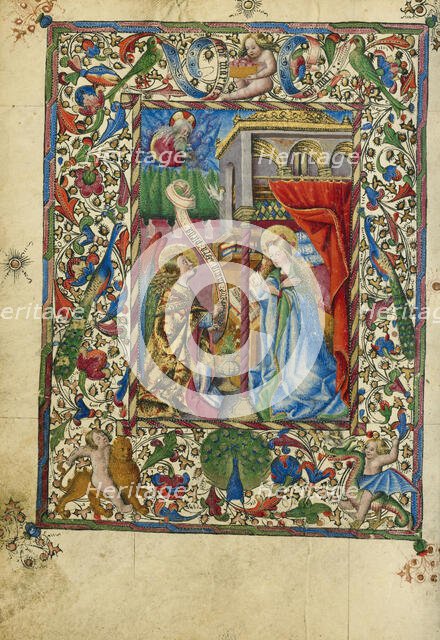 The Annunciation; Book of Hours, about 1460. Creator: Unknown.