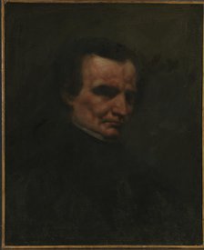 Portrait of Hector Berlioz (1803-1869), c. 1850. Creator: Courbet, Gustave (1819-1877).