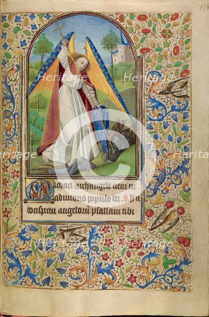 Saint Michael Battling the Devil; Book of Hours, about 1466-1470. Creator: Master of Jacques of Luxembourg.