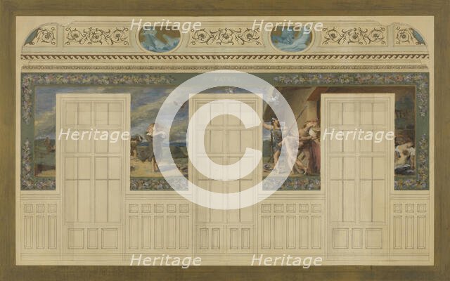 Esquisse pour la salle des mariages de la mairie de Saint-Maur-des-Fossés : Patrie, 1883. Creator: Edouard Michel Lancon.