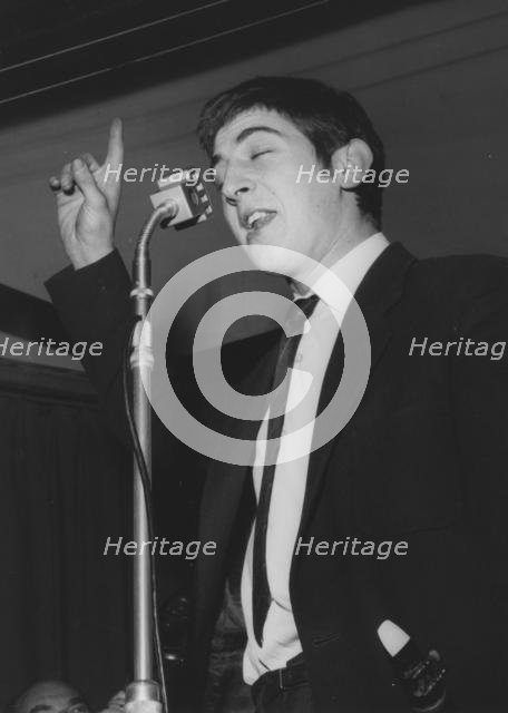 Andy Cooper singing with Riverside Jazz Band, Cambridge, 1962. Creator: Brian Foskett.