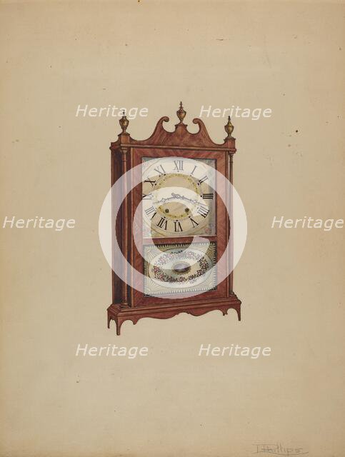 Clock, c. 1936. Creator: Lawrence Phillips.