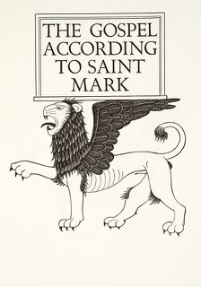 Lion of St Mark, 1931, (wood engraving).