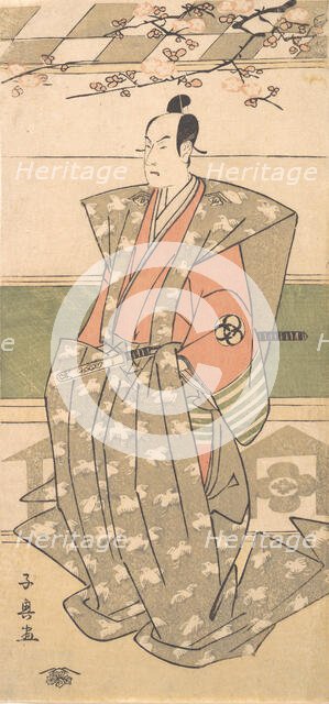 The Actor Bando Mitsugoro II in Ceremonial Robes with Kamishimo, 1751-1788. Creator: Eishosai Choki.