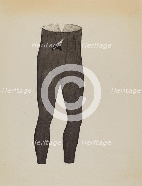 Trousers, 1935/1942. Creator: Creighton Kay-Scott.