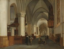 Interior of the Church of St Bavo in Haarlem, 1674. Creator: Job Adriaensz Berckheyde.