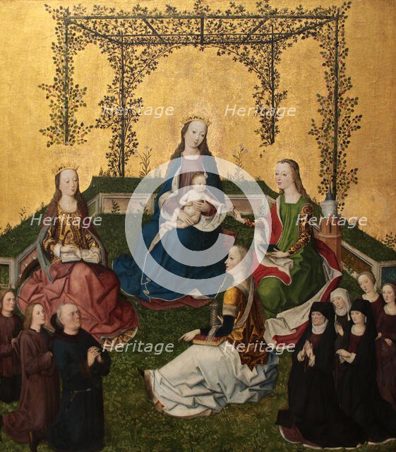 Madonna with Child in rose arbor, ca 1470. Creator: Master of the Life of the Virgin (active 1463-1490).