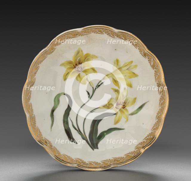Bowl from Dessert Service: Smaller Yellow Lily, c. 1800. Creator: Derby (Crown Derby Period) (British).