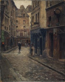 Rue de Lanneau. In rain , c1902. Creator: Fernand Maillaud.