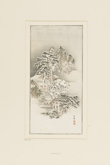 Woodblock print - Snow scene. Artist: Hoyen.