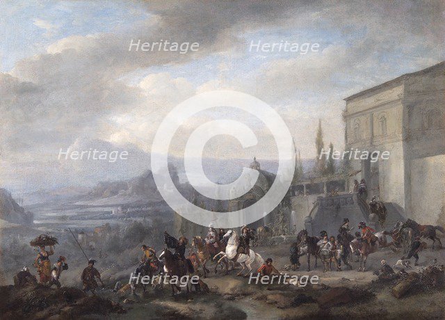 'The Departure of a Hawking Party', c1650s. Creator: Philip Wouverman.