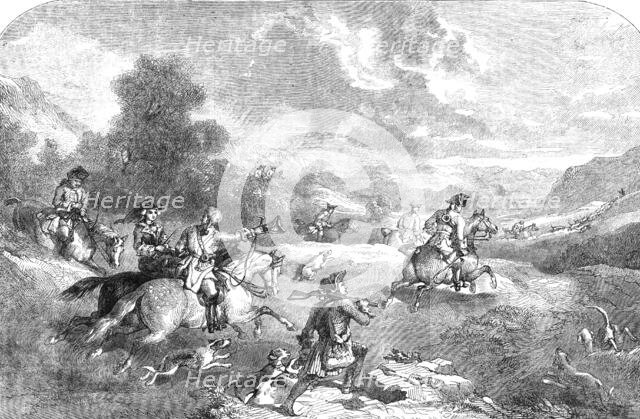 Stag-hunting in the Reign of George II. - from a painting by Frederick Tayler, 1854. Creator: Unknown.