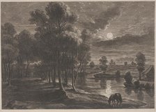 Moonlit River Landscape. Creator: Boetius Adams Bolswert.