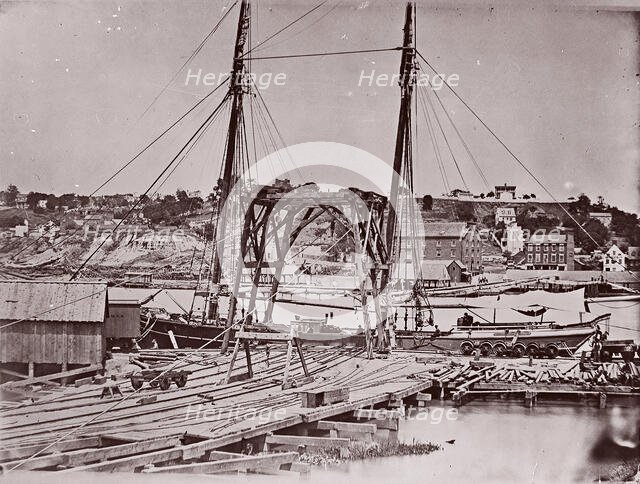Wharf opposite Richmond, ca. 1865. Creators: John Reekie, Alexander Gardner.