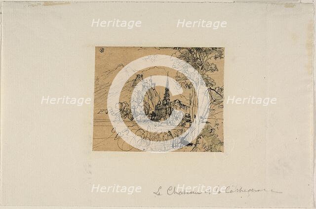 The Château and the Cathedral, n.d. Creator: Rodolphe Bresdin.