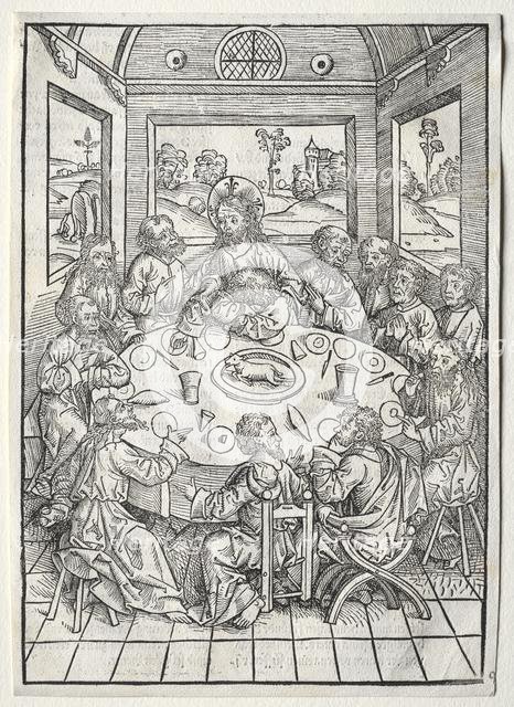 Der Schatzbehalter: The Last Supper, 1491. Creator: Michael Wolgemut (German, 1434-1519).
