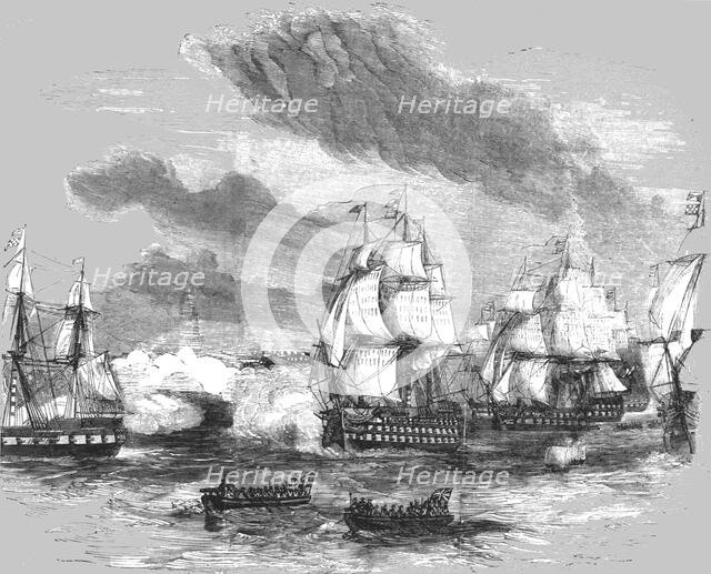 ''Attack of the Allied Fleets on Sebastopol.1854. Creator: Unknown.