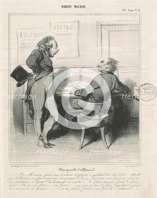 Une querelle d'allemand, 19th century. Creator: Honore Daumier.