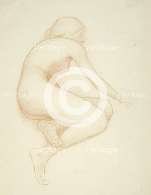 Model Crouching, 1923. Creator: Bolton Coit Brown.