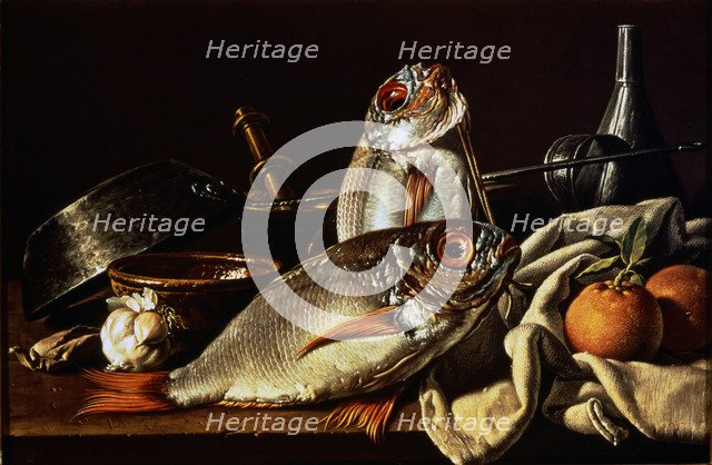  'Still Life with two sea breams', by Luis Melendez.