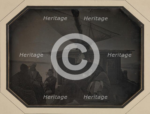 Monsieur Itier's Cange Under Sail on the Nile, 1845-46. Creator: Jules Itier.