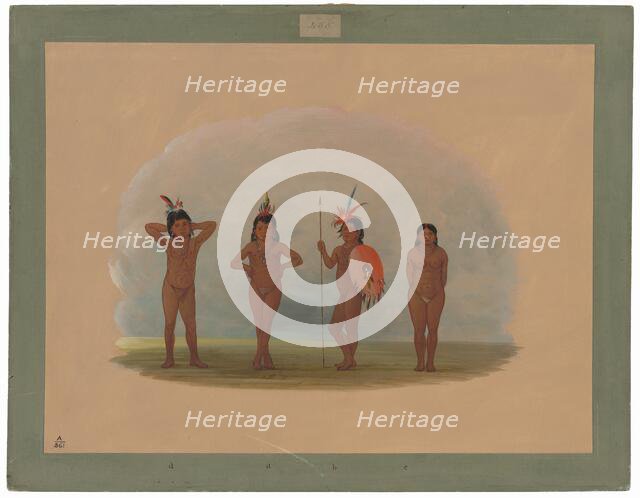 Four Zurumati Children, 1854/1869. Creator: George Catlin.