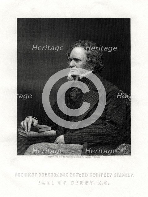 Edward Geoffrey Smith-Stanley, 14th Earl of Derby, British statesman, c1850-1899.Artist: W Holl