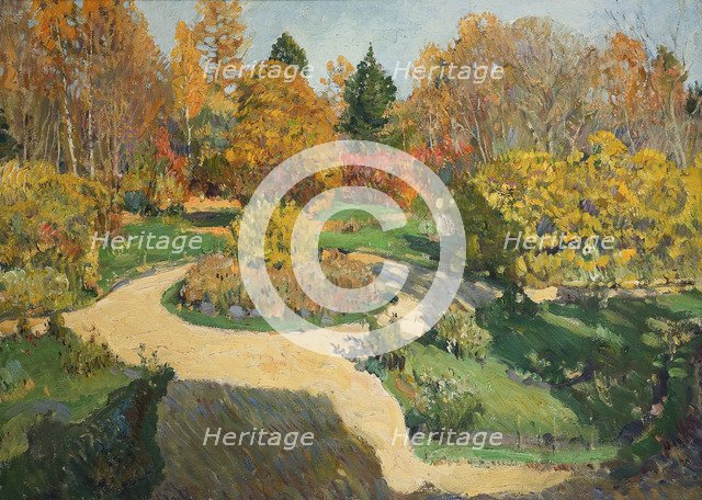 The Garden in Autumn, 1910. Artist: Vinogradov, Sergei Arsenyevich (1869-1938)