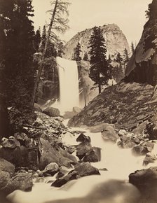 Vernal Fall, Yosemite, 1865-66, printed ca. 1875. Creator: Carleton Emmons Watkins.