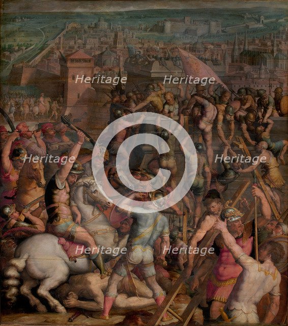 The taking of Milan, 1555-1562. Artist: Vasari, Giorgio (1511-1574)