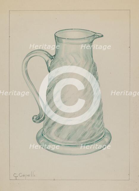 Molasses Jug, c. 1937. Creator: Giacinto Capelli.
