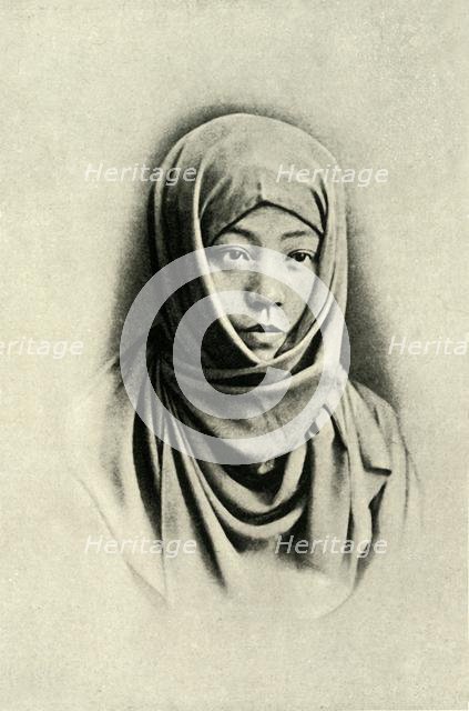 'The Musume. "And On Her Head a Hood of Blue".', 1891. Creator: Unknown.