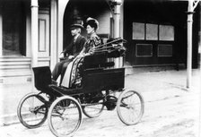 First steam car in Brisbane Mr J Trackson, 1903. Creator: Unknown.
