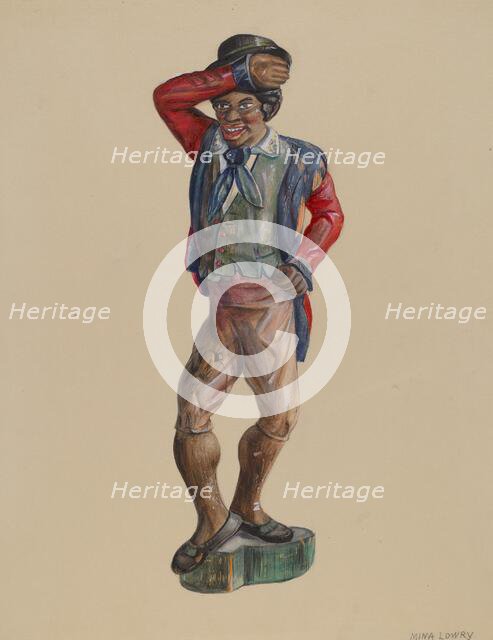 Figure of a Black Man, c. 1936. Creator: Mina Lowry.