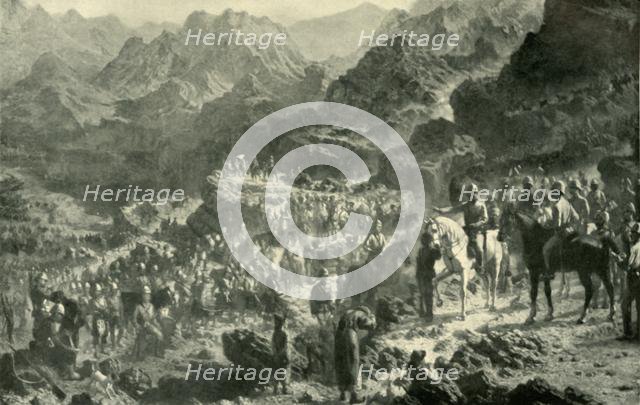 'Crossing the Zamburak Kotal', (1901). Creator: Unknown.