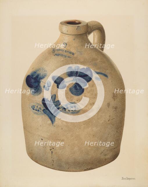 Jug, c. 1940. Creator: John Tarantino.