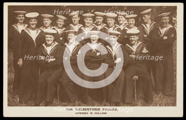 British prisoners of war posing for "The Timbertown Follies", at a prisoner of war...[1910-1919?]. Creator: Unknown.