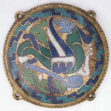 Winged Dragon (one of five medallions from a coffret), French, ca. 1110-30. Creator: Unknown.