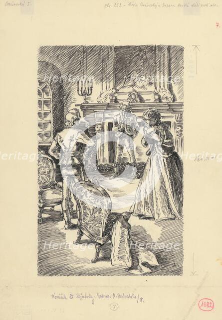 31.-Moric Benovsky and Zuzana Hanska faced each other, 1953. Creator: Andrej Kovacik.