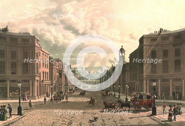 Regent Street from Piccadilly, c1822. Creator: J Bluck.