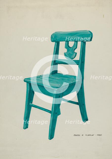 Chair, c. 1937. Creator: Majel G. Claflin.